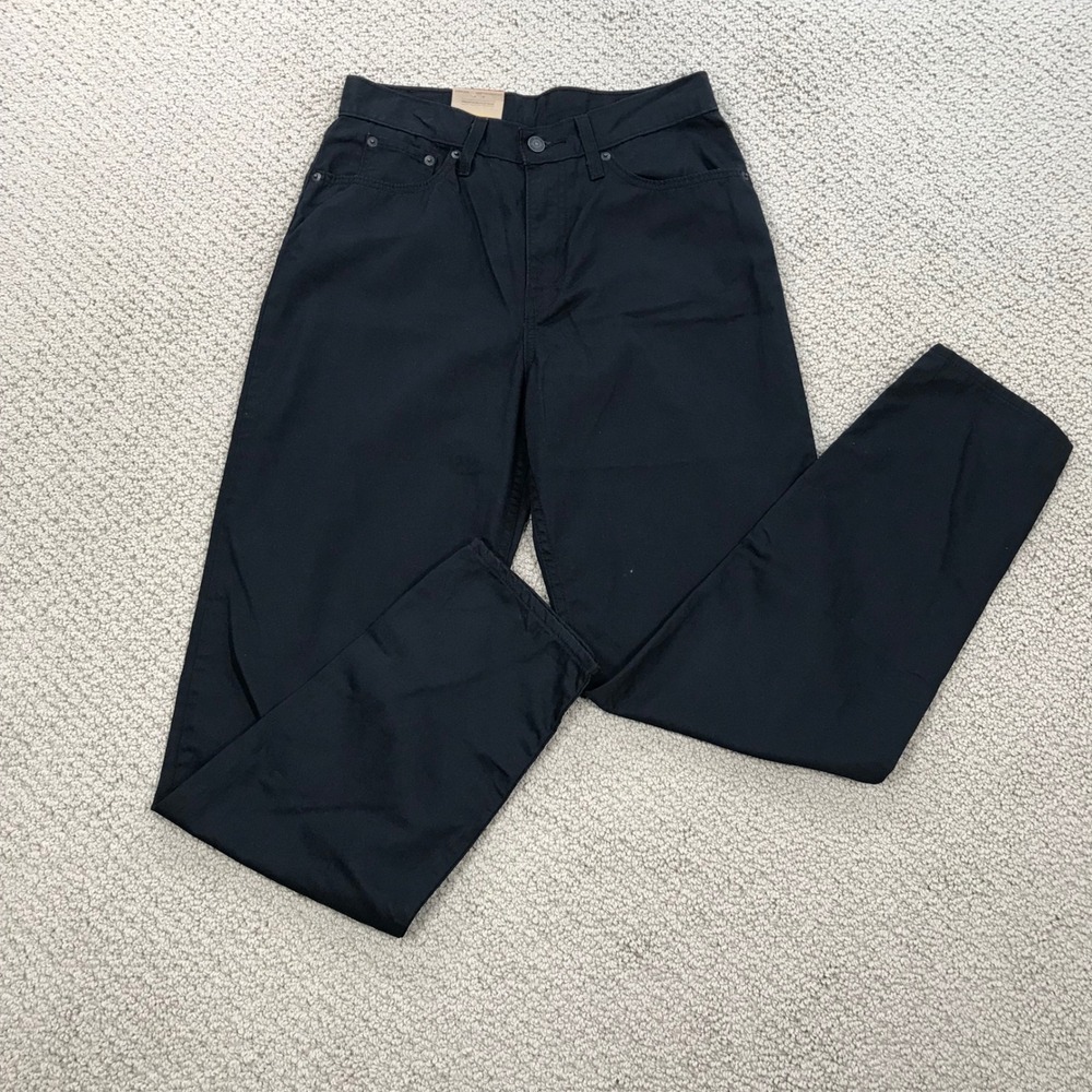 Levis High Waisted Mom Jeans Black Tapered Leg Denim Pants 28x30 NWT